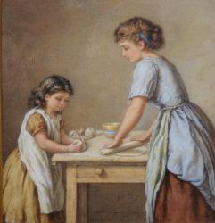 BOUVIER Agnes Rose 1842-1892,Making dumplings.,1872,David Lay GB 2010-04-01