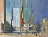 BOUVIER DE CACHARD Regis 1929-2013,Drapeaux sur la Place St. Marc,1970,Rosebery's GB 2021-01-27