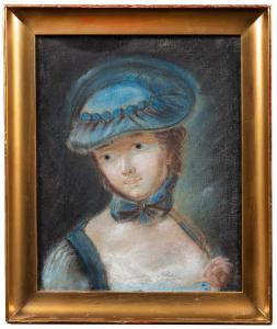 BOUVIER Pierre Louis 1766-1836,Portrait of a Lady in a Bonnet,1790,Cobbs US 2021-11-13