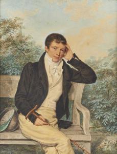 BOUVIER Pierre Louis 1766-1836,Portrait of Jean-Dauphin de Chapeau Rouge,1826,Rosebery's 2021-11-17
