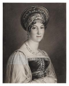 BOUVIER Pierre Louis,Portrait of Mademoiselle Mars in Muscovite Attire,,1813,Sotheby's 2022-01-26
