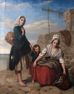BOUVIER Urbain 1800-1800,The fisherwomen,1855,Bonhams GB 2008-04-08
