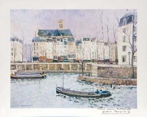 BOUYSSOU Jacques 1926-1997,Canal Saint-Martin in Winter,Ro Gallery US 2024-04-04