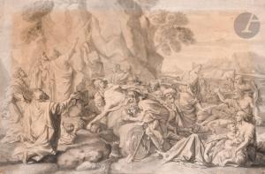 BOUZONNET STELLA Claudine 1636-1697,Moïse frappant le rocher,Ader FR 2024-02-16