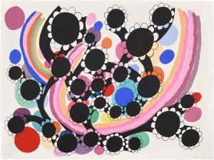 BOVASSO NINA 1965,Black Flowers with Rainbow Colors,2006,Phillips, De Pury & Luxembourg 2024-04-16