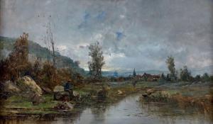 BOVIN J,Pêcheur sur la rivière,1891,Beaussant-Lefèvre FR 2015-12-18