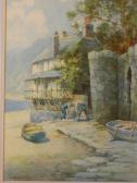 BOWDEN Leonard 1911-1999,Cornish beach with fishermen mending nets,Crow's Auction Gallery 2016-11-09