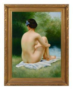 BOWEN John 1914-2006,Seated Female Nude,20th century,Hindman US 2021-04-27