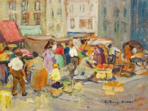 BOWER Lucy Scott 1864-1934,Ghetto Market,Hindman US 2018-12-11