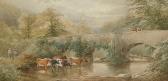 Bowers S,Cattle by a bridge with figures looking on,1836,Bonhams GB 2006-03-07