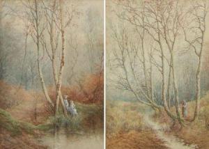 Bowers S,Figures in Autumn Wooded Landscapes,1882,Keys GB 2010-08-06
