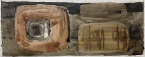 BOWETT Druie 1924-1998,Abstract Geometric Composition in Neutral Shad,Duggleby Stephenson (of York) 2023-02-03