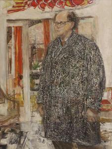 BOWEY Olwyn 1936,Portrait of Carel Weight in a tweed coat,Sworders GB 2023-10-17