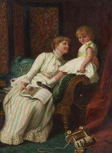 BOWKETT Jane Maria 1837-1891,Story Time,Dallas Auction US 2021-02-24