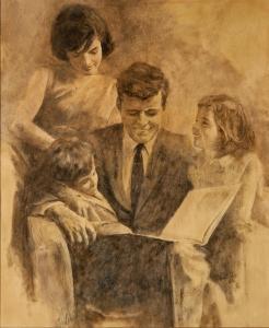BOWLER Joseph, Joe 1928-2016,Kennedy Family Portrait,Skinner US 2023-09-19