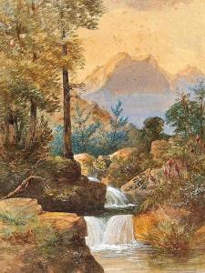 BOWLER Thomas William 1812-1869,Stream in a Wooded Landscape,1864,Strauss Co. ZA 2015-06-01