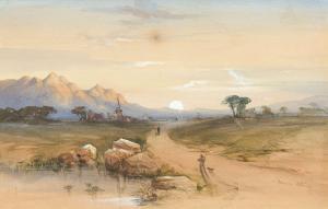 BOWLER Thomas William 1812-1869,Sunset near Salt River,1855,Strauss Co. ZA 2024-03-11