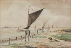 BOWLES William Leslie 1885-1954,Looking across Breydon,Keys GB 2018-04-27