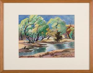 BOWLING CHARLES TAYLOR 1891-1985,The Quiet Pond Spring,1963,Neal Auction Company US 2018-09-15