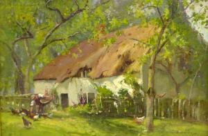 BOWMAN John,'White Thatched Cottage at Widford' Hertfordshire,David Duggleby Limited 2019-06-07