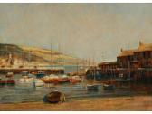 BOWMAN MIKE 1943,A view of Lyme Regis harbour with boats,Duke & Son GB 2015-04-16