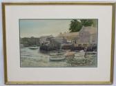 Bowman Tom 1974,Harbour scene,Dickins GB 2018-03-02