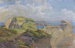 BOWMAR PORTER Arthur 1876-1960,Rocks at Platt Fougere, Guernsey,Gorringes GB 2013-03-27