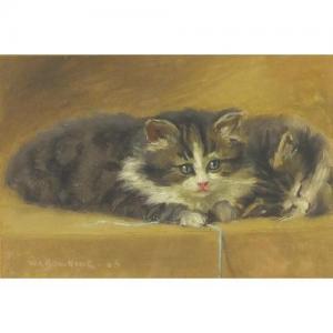 BOWRING Walter Armiger 1874-1931,study of two kittens,1906,Eastbourne GB 2016-11-10