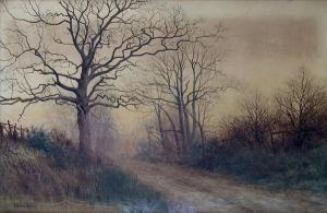 BOX Alfred Ashdown 1883-1938,Awooded lane at sunset,Dreweatt-Neate GB 2006-12-19