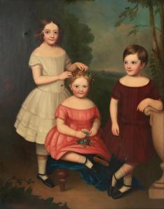 BOXALL William 1800-1879,Portrait of Three Young Children in a Landscape,Skinner US 2023-11-02