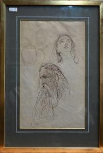 BOXALL William 1800-1879,Sketches of heads,Andrew Smith and Son GB 2022-03-22