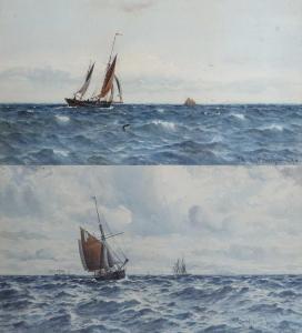 BOYCE William Thomas Nicolas 1858-1911,Masted ships at full sail,1894,Tennant's GB 2023-05-26