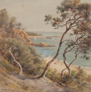 BOYD Emma Minnie 1858-1936,VIEW OF THE BAY FROM THE HILL,GFL Fine art AU 2023-11-21