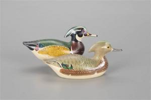 BOYD George 1873-1941,Rare Miniature Wood Duck Pair,1935,Copley US 2022-07-15