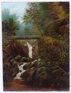 BOYD JAMES 1928-2002,A Welsh waterfall,1890,Dickins GB 2018-08-03