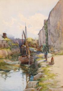 BOYDELL JAMES JOSEPH 1861-1919,THE OLD WHARF AT CEMAES ANGLESEY,Mellors & Kirk GB 2014-09-17