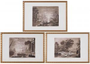 BOYDELL John 1719-1804,Plate Nos. 6, 5, 64, from Liber veritatis,Brunk Auctions US 2022-11-12