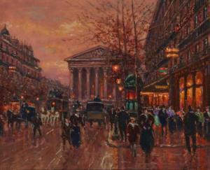 BOYER Andre 1909-1981,Paris street scene,John Moran Auctioneers US 2021-10-26