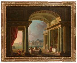 BOYER Michel 1668-1724,Scène de banquet sous des arcades,1722,Daguerre FR 2021-02-19