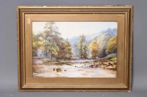 BOYES William Joseph 1847-1935,Autumnal River Scene with Figures o,Hartleys Auctioneers and Valuers 2019-06-12