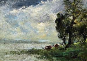 BOYLE,Cattle by a lakeside,Canterbury Auction GB 2014-02-11