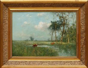 BOYLE Charles Wellington 1861-1925,Cows in a Pasture,Neal Auction Company US 2023-11-15