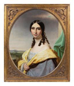 BOYLE Ferdinand Thomas Lee 1820-1906,A Portrait of Sarah Hughes,Hindman US 2022-08-26