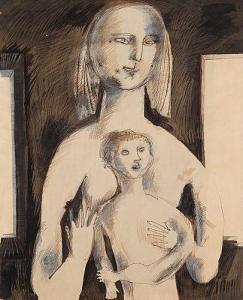 BOYLE Keith 1930,MOTHER AND CHILD,GFL Fine art AU 2015-11-25