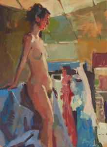 BOYLE Neil 1931-2006,Standing nude,John Moran Auctioneers US 2023-10-04