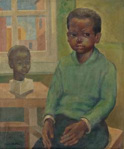 bozeman jones henry 1889-1973,Portrait of a Young Boy.,1945,Swann Galleries US 2022-03-31