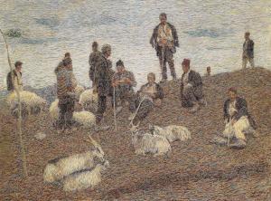 BOZZARICH Spiro 1876-1941,Shepherds and Flock at Rest,Palais Dorotheum AT 2013-04-16