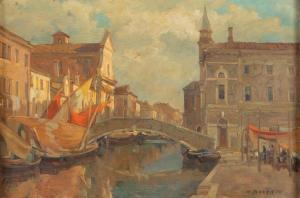 BOZZATO Attilio Achille 1886-1954,Il ponte del mercato,1925,Art International IT 2023-06-12