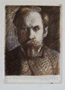 BRÖMSE August 1873-1925,Self portrait,Vltav CZ 2023-09-21