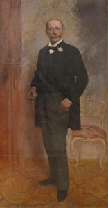 BRÜCH Oskar 1869-1943,Ritratto a figura intera dell'imprenditore edile L,1905,Meeting Art 2021-10-23